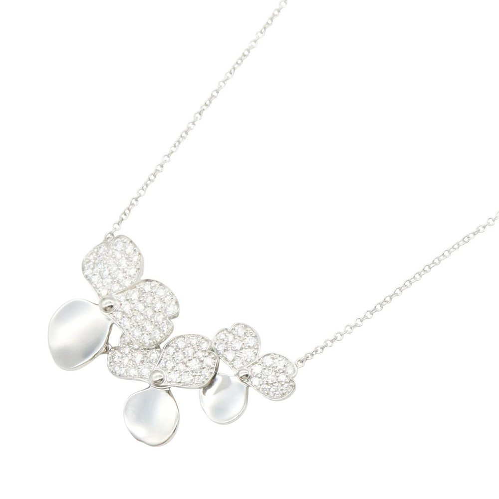Tiffany Co Paloma Picasso Paper Flower Cluster Diamond Necklace Platinum Silver